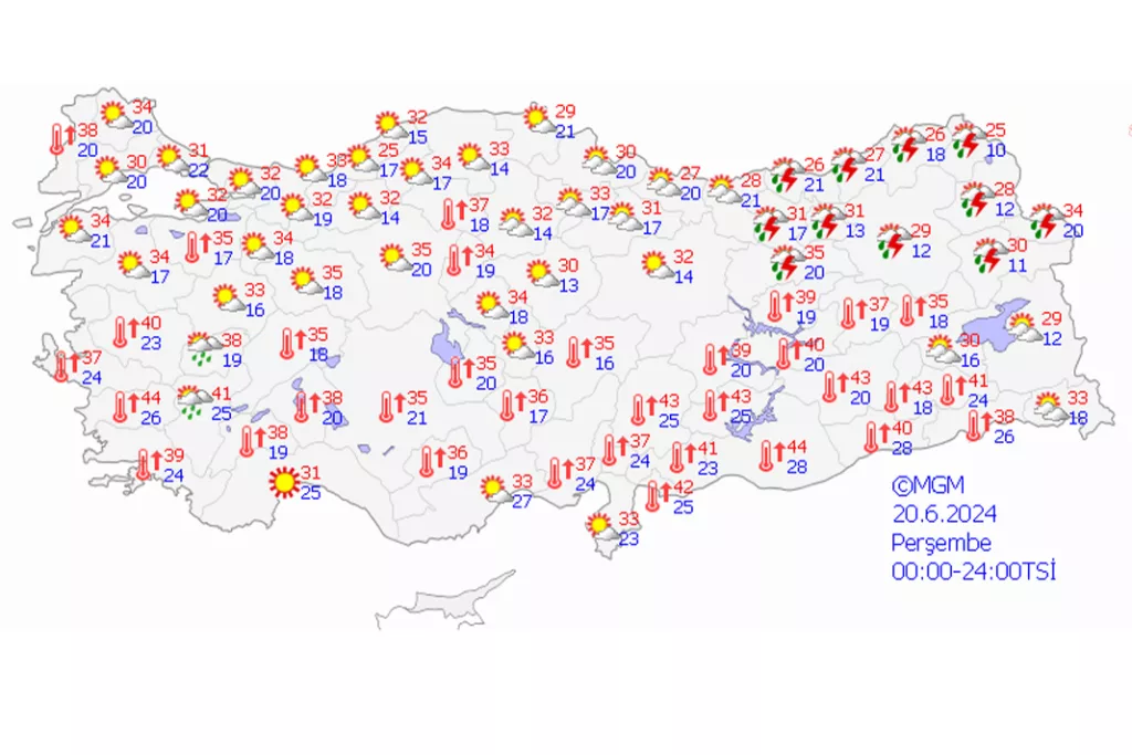 13 İlde Sıcaklıklar 40 Derecenin Üstüne Çıkacak  