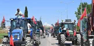 Burdur'da da Çiftçiler Traktörlerle Yollara Düştü