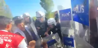 Polonez işçilerine polis saldırısı