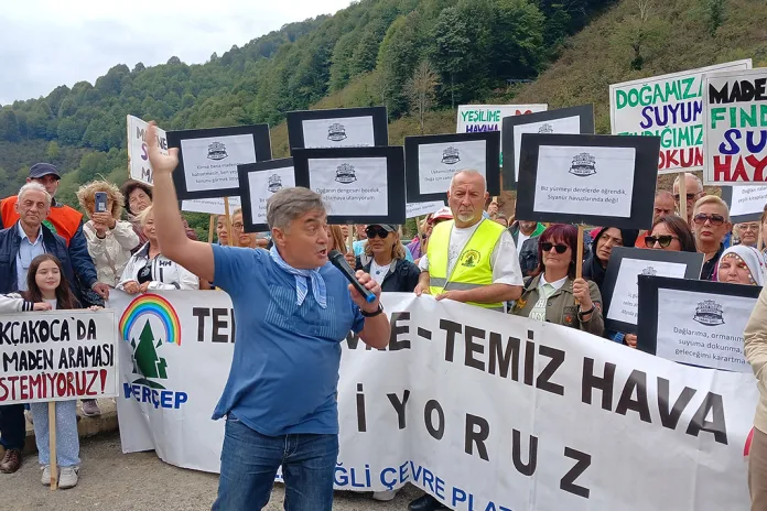 Akçakoca Kaplandede'de Maden Çalışmasına Karşı Eylem