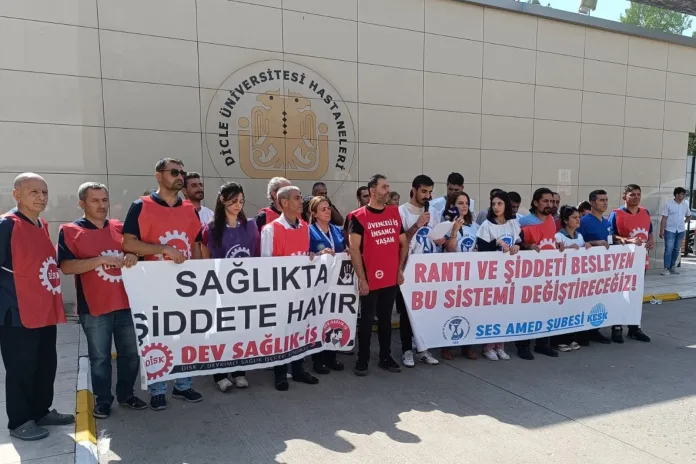 Diyarbakır'da Sağlık'ta Şiddet Protestosu